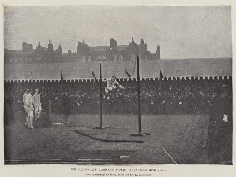 De Oxford en Cambridge Sporten, Swanwicks Hoogspringen door English Photographer