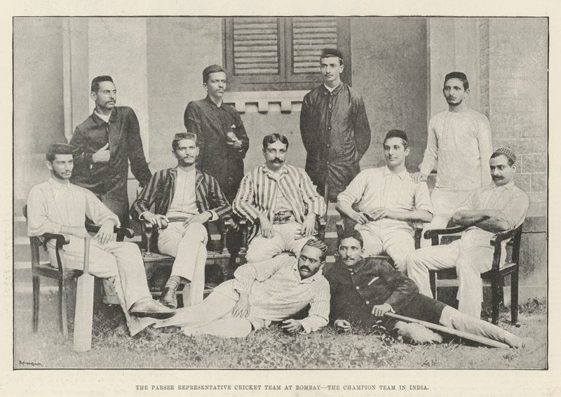 Het Parsee Vertegenwoordigend Cricketteam in Bombay, het Kampioensteam in India door English Photographer