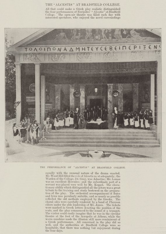De Opvoering van Alcestis op Bradfield College door English Photographer