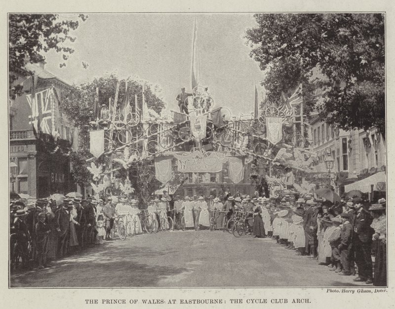 De prins van Wales in Eastbourne, de Cycle Club Arch door English Photographer