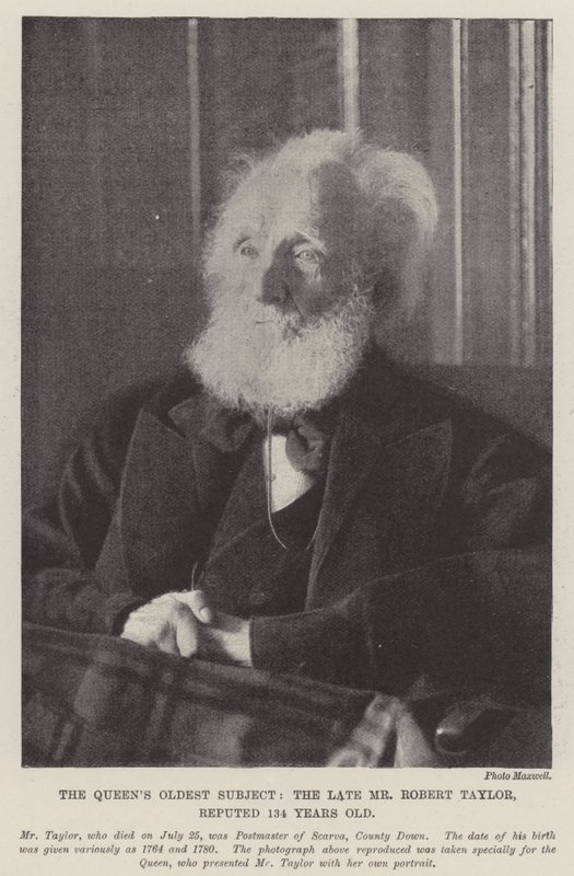 De oudste onderdaan van de koningin, de overleden Mr Robert Taylor, naar verluidt 134 jaar oud door English Photographer