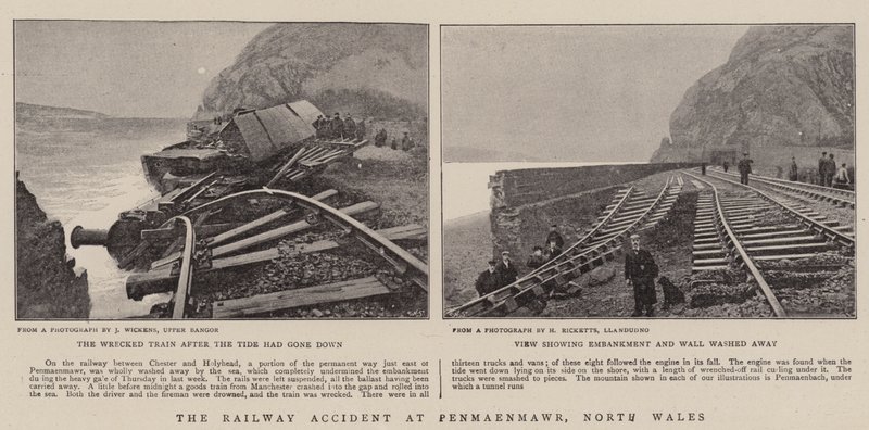 Het spoorwegongeluk bij Penmaenmawr, Noord-Wales door English Photographer