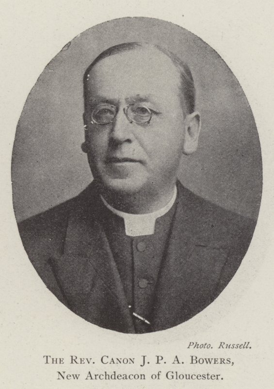 De eerwaarde kanunnik J P A Bowers, nieuwe aartsdiaken van Gloucester door English Photographer