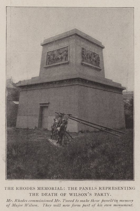 Het Rhodes Memorial, de Panelen die de Dood van Wilsons Partij voorstellen door English Photographer