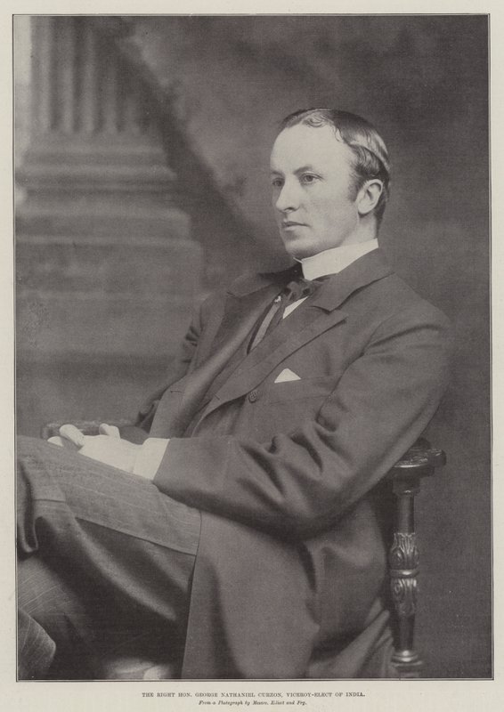 De Zeer Eerwaarde George Nathaniel Curzon, Viceroy-Elect van India door English Photographer