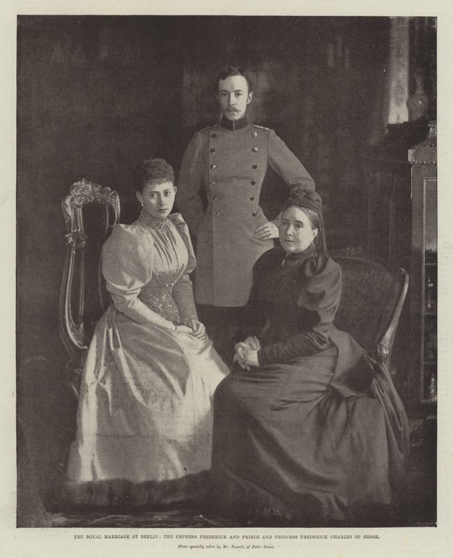Het koninklijk huwelijk in Berlijn, de keizerin Frederick en prins en prinses Frederick Charles van Hessen door English Photographer