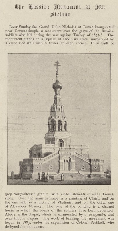 Het Russische monument in San Stefano door English Photographer