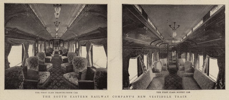 De nieuwe vestibuletrein van de South Eastern Railway Company door English Photographer