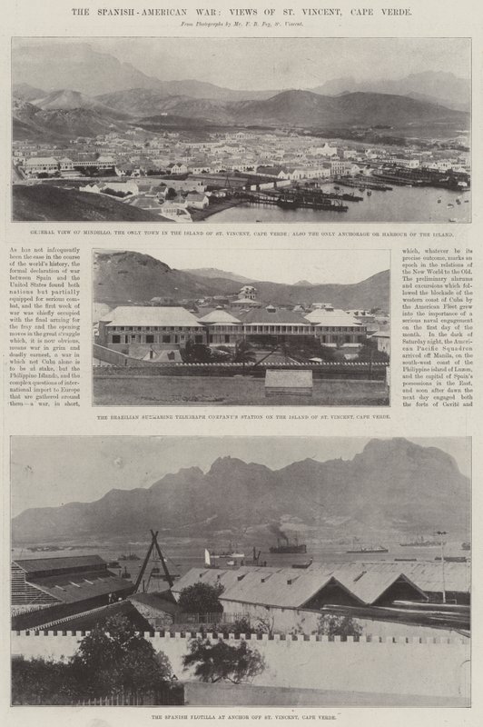 De Spaans-Amerikaanse oorlog, uitzichten van St Vincent, Kaapverdië door English Photographer