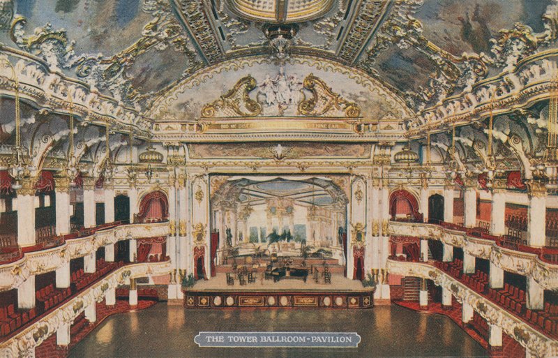 De Tower Ballroom - Paviljoen. Ansichtkaart verzonden in 1913 door English Photographer
