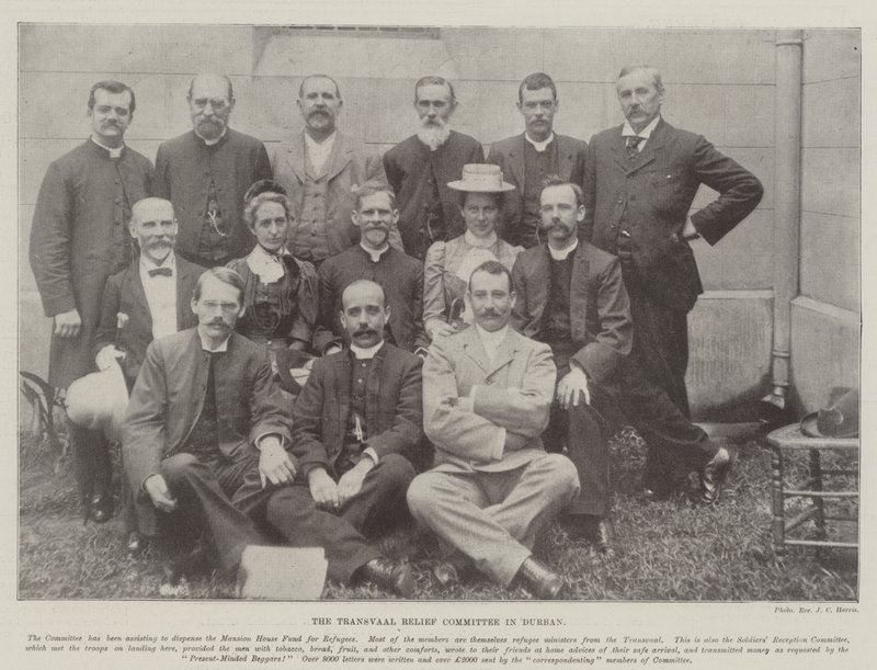 Het Transvaal Relief Committee in Durban door English Photographer