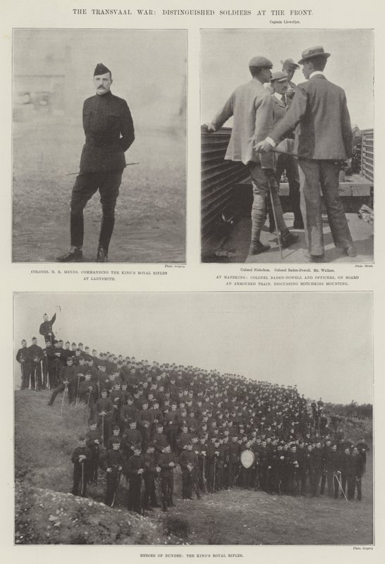 De Transvaal Oorlog, onderscheiden soldaten aan het front door English Photographer