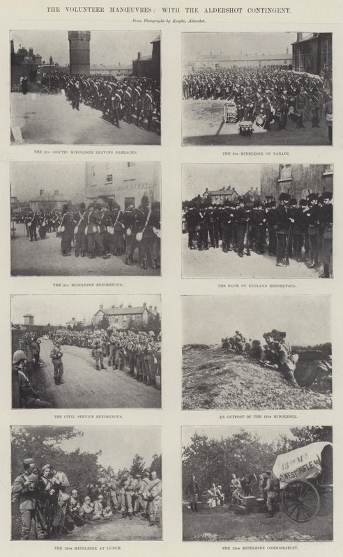 De Vrijwillige Manoeuvres, met het Aldershot Contingent door English Photographer