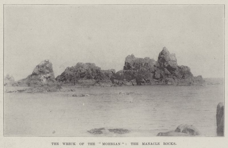 Het wrak van de Mohegan, de Manacle Rocks door English Photographer