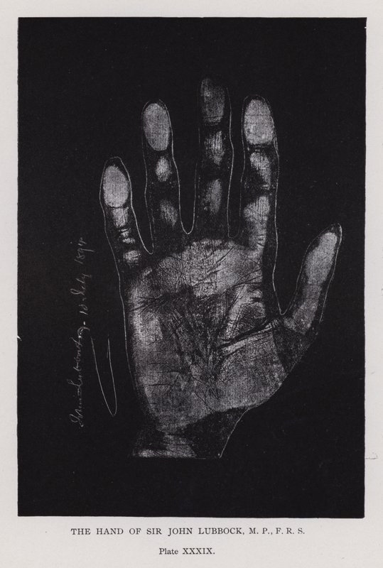 De hand van Sir John Lubbock door English Photographer