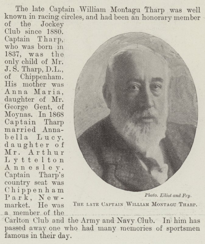 De overleden Kapitein William Montagu Tharp door English Photographer