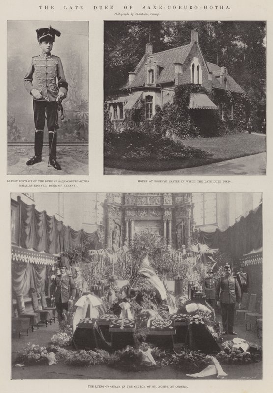 De overleden hertog van Saksen-Coburg en Gotha door English Photographer