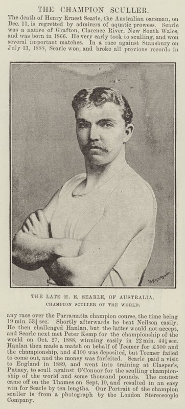 De wijlen H E Searle, van Australië, wereldkampioen roeien door English Photographer