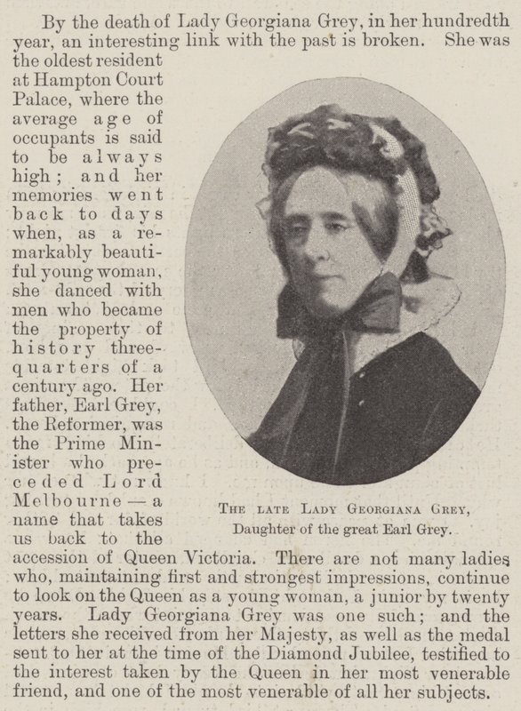 De overleden Lady Georgiana Grey, dochter van de grote Earl Grey door English Photographer