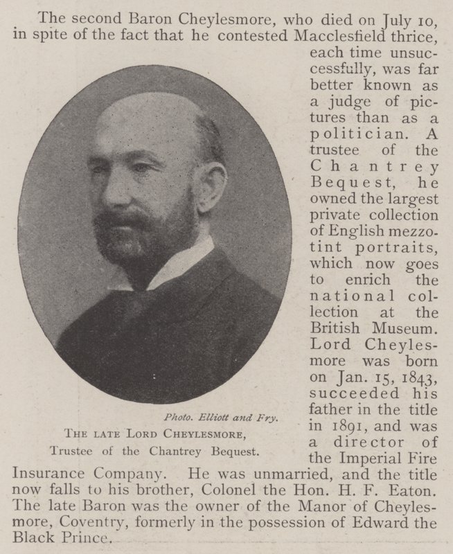 De overleden Lord Cheylesmore, trustee van de Chantrey Bequest door English Photographer