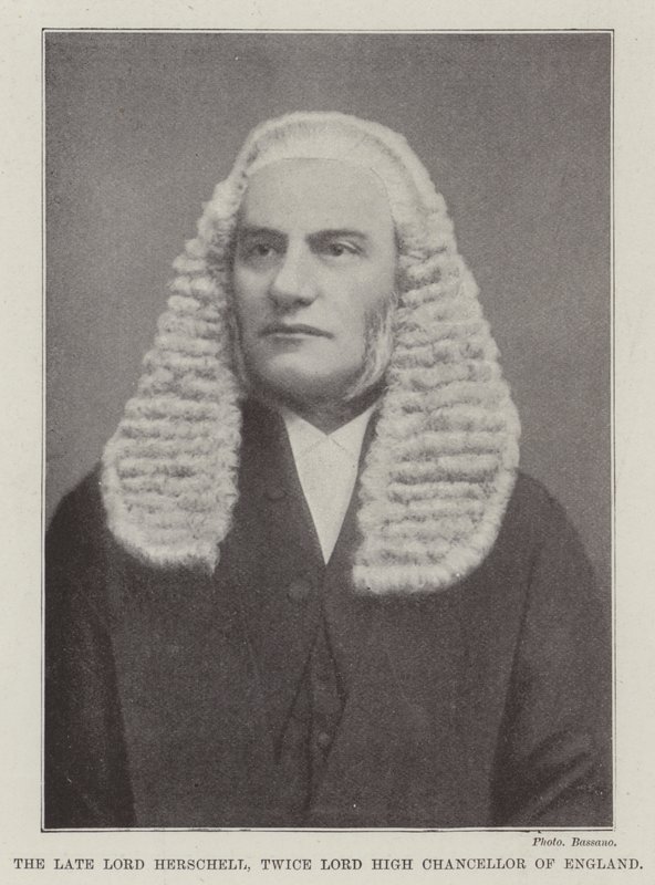Wijlen Lord Herschell, tweemaal Lord High Chancellor van Engeland door English Photographer