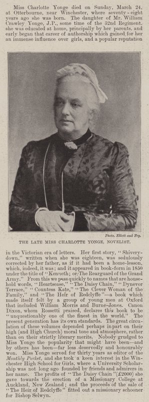 Wijlen Juffrouw Charlotte Yonge, Romanschrijfster door English Photographer