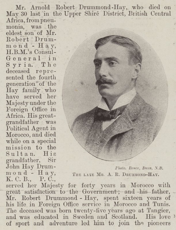 De overleden Mr A R Drummond-Hay door English Photographer