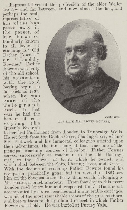 De overleden Mr Edwin Fownes door English Photographer