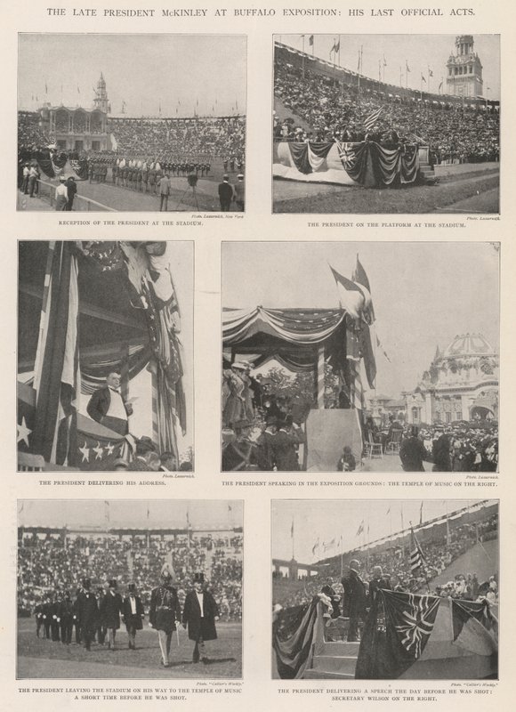 De overleden President McKinley op de Buffalo Expositie, zijn Laatste Officiële Handelingen door English Photographer