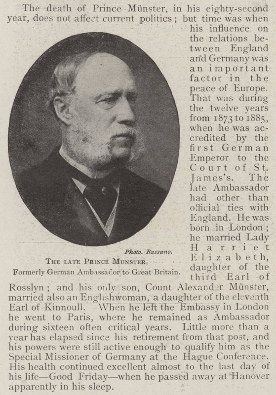 De Wijlen Prins Munster, voormalig Duits Ambassadeur in Groot-Brittannië door English Photographer