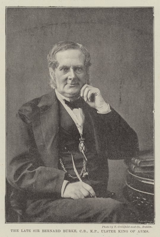 De overleden Sir Bernard Burke, CB, KP, Ulster King of Arms door English Photographer