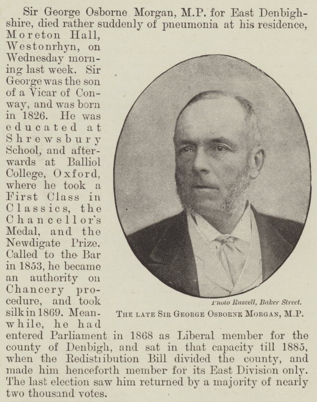 Sir George Osborne Morgan, MP door English Photographer