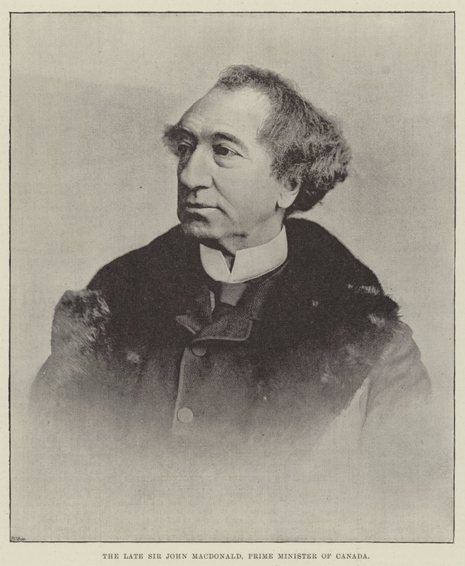 De overleden Sir John Macdonald, Premier van Canada door English Photographer
