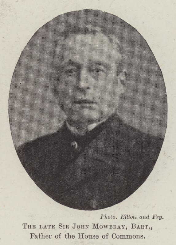 De overleden Sir John Mowbray, baronet, vader van het Lagerhuis door English Photographer