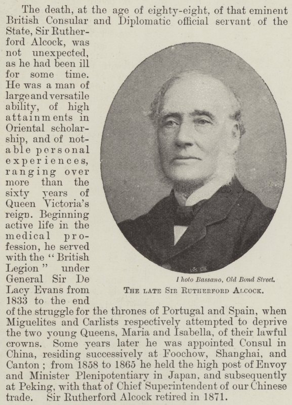 De wijlen Sir Rutherford Alcock door English Photographer
