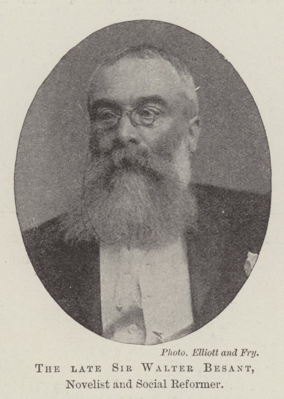 De overleden Sir Walter Besant, Romanschrijver en Sociaal Hervormer door English Photographer