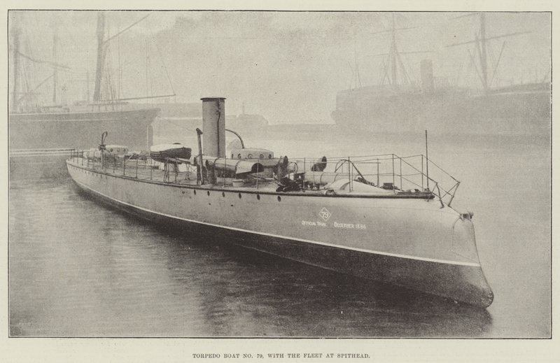 Torpedoboot nr. 79, met de Vloot bij Spithead door English Photographer