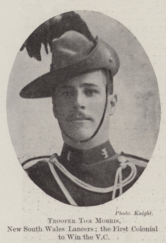 Soldaat Tom Morris, New South Wales Lancers; de eerste kolonist die het VC won door English Photographer
