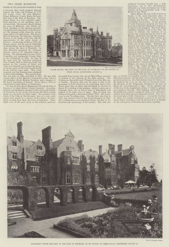 Twee Ierse landhuizen bezocht door de hertog en hertogin van York door English Photographer