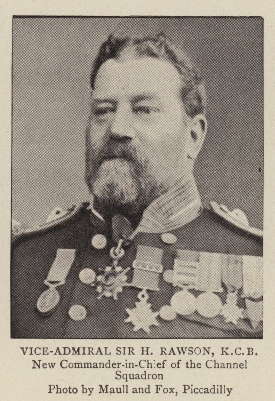 Vice-admiraal Sir H Rawson, KCB door English Photographer