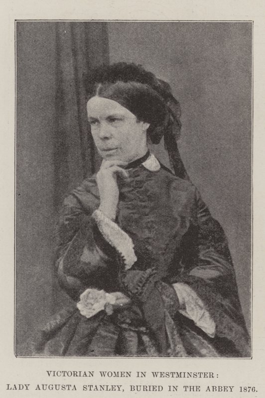 Victoriaanse vrouwen in Westminster, Lady Augusta Stanley, begraven in de abdij 1876 door English Photographer
