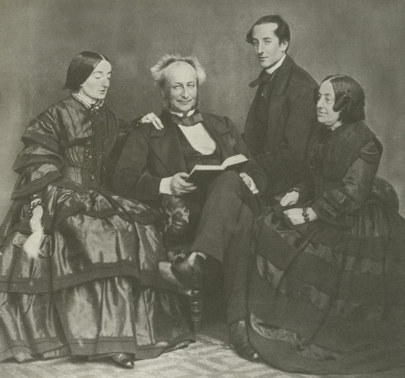 Victoriaanse familiegroep, 1857 door English Photographer