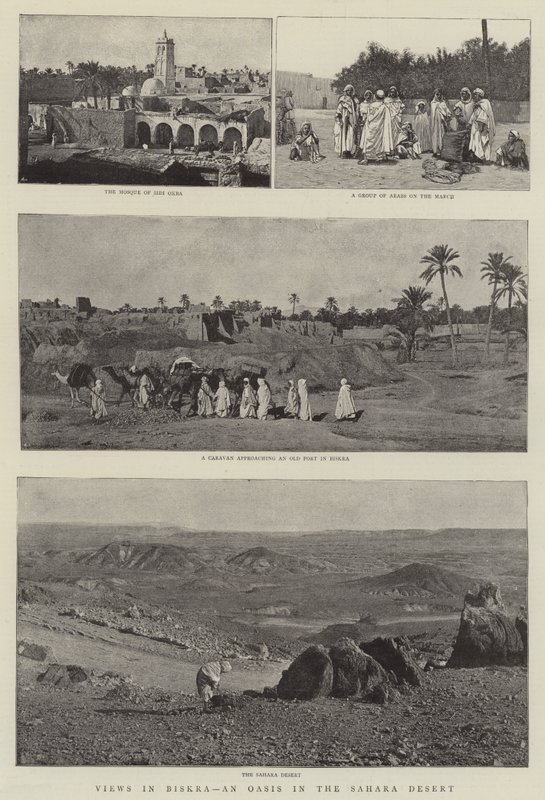 Gezichten in Biskra, een Oase in de Sahara Woestijn door English Photographer