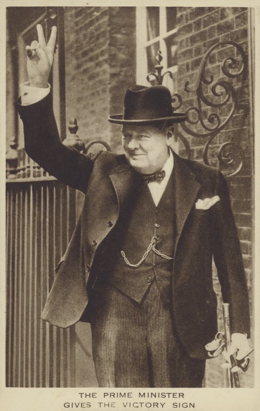 Winston Churchill door English Photographer