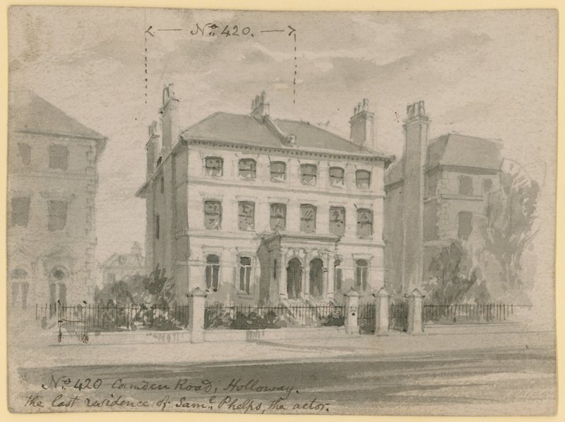 420 Camden Road, Holloway, de laatste residentie van Samuel Phelps, de acteur door English School