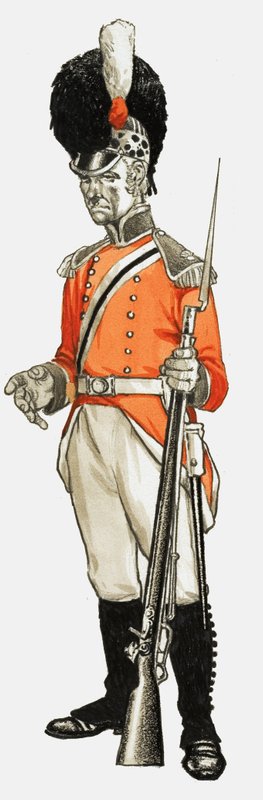 92e. Hon. Artillery Co. Infanterie Div. Soldaat 1803 door English School