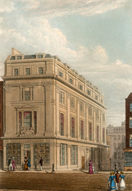 96 Strand, Londen; Ackermann Bibliotheek, Repository of Arts door English School