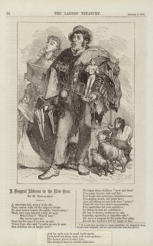 Een Doggerel Adres aan het Nieuwe Jaar (gravure) door English School