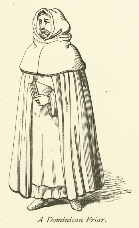 Een Dominicaanse broeder (gravure) door English School