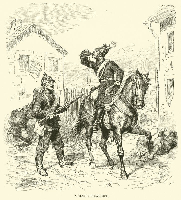 Een haastige slok, januari 1871 door English School